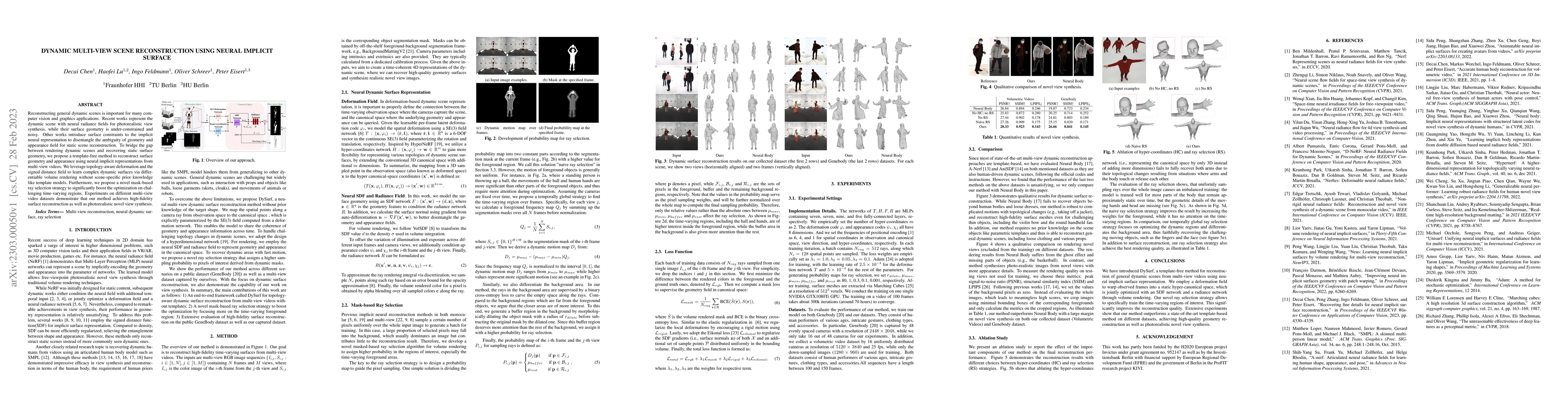 Thumbnail for Dynamic Multi-View Scene Reconstruction Using Neural Implicit Surface