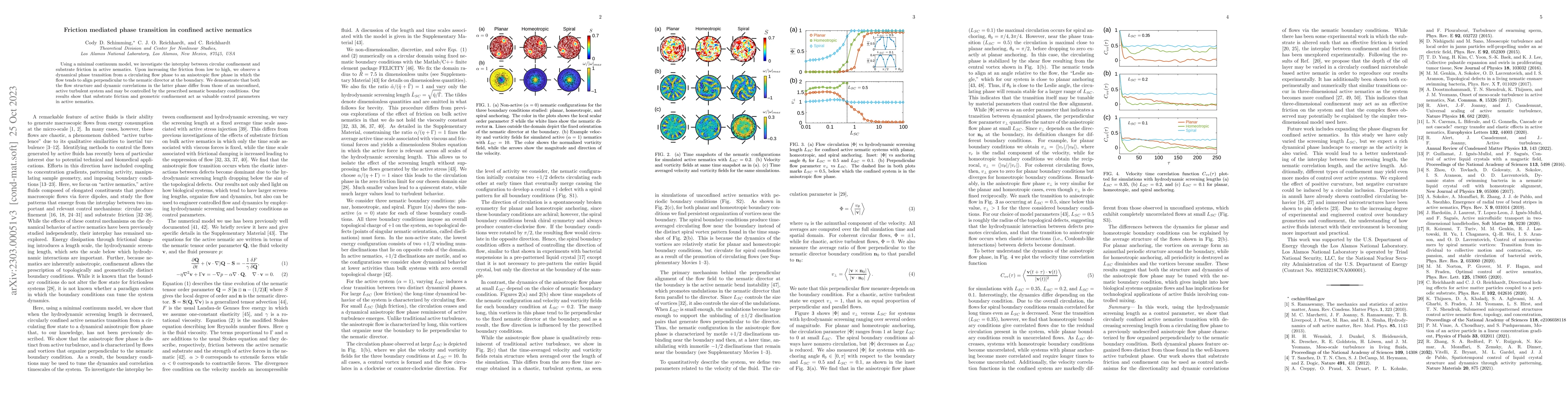 Thumbnail for Friction mediated phase transition in confined active nematics