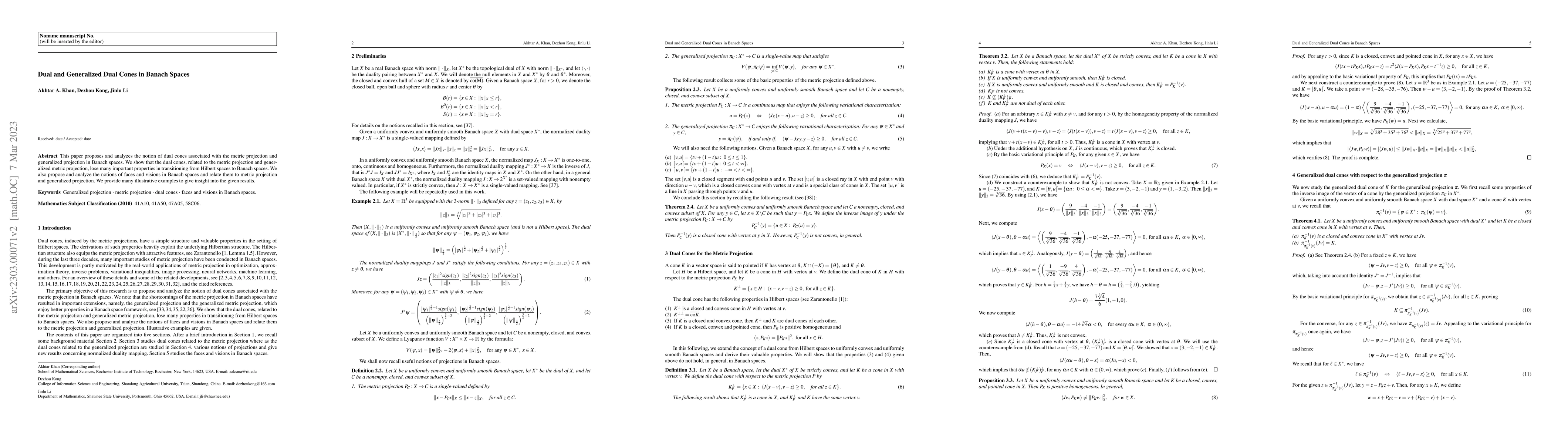 Thumbnail for Dual and Generalized Dual Cones in Banach Spaces