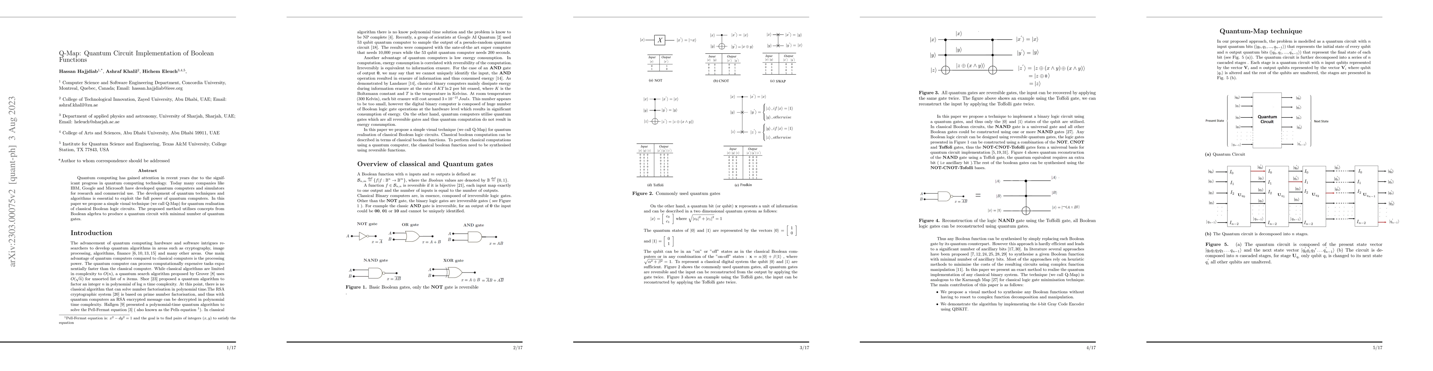 Thumbnail for Q-Map: Quantum Circuit Implementation of Boolean Functions