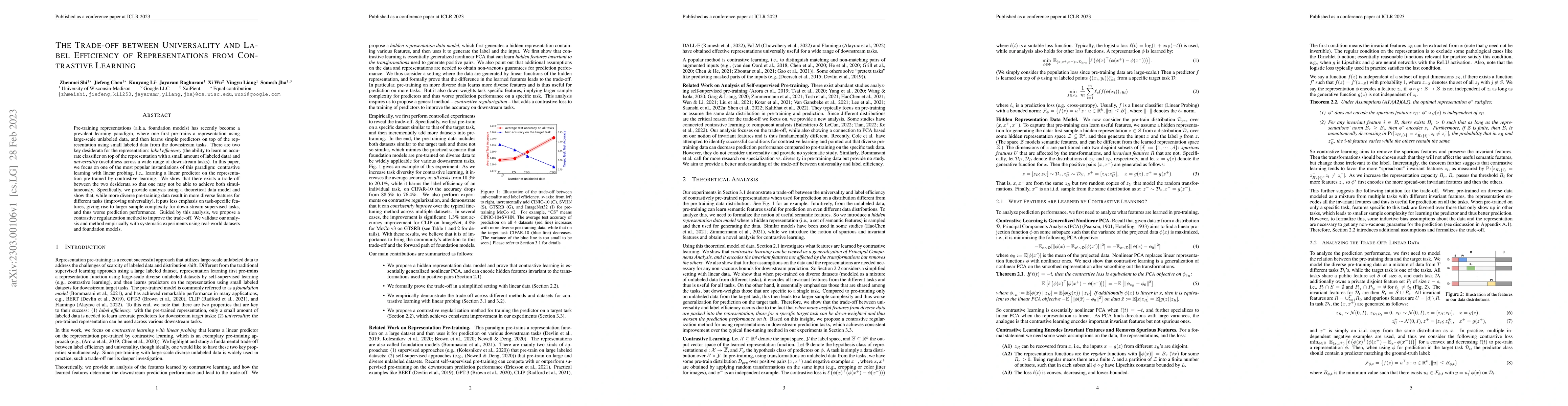 Thumbnail for The Trade-off between Universality and Label Efficiency of
  Representations from Contrastive Learning