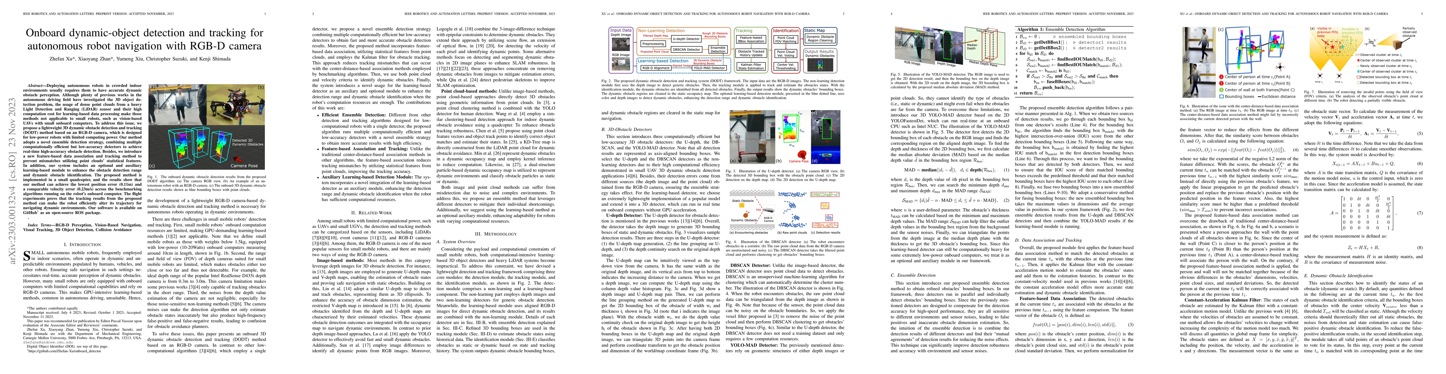 Thumbnail for Onboard dynamic-object detection and tracking for autonomous robot
  navigation with RGB-D camera