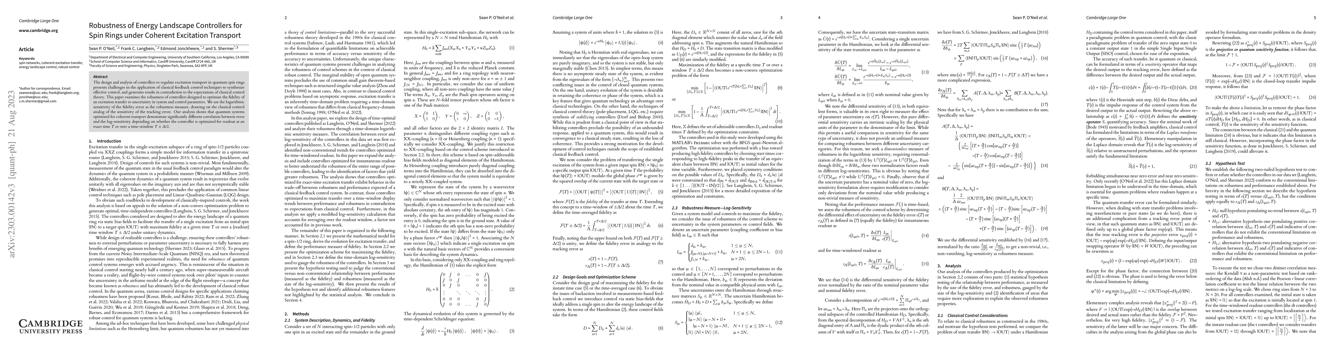 Thumbnail for Robustness of Energy Landscape Controllers for Spin Rings under Coherent
  Excitation Transport