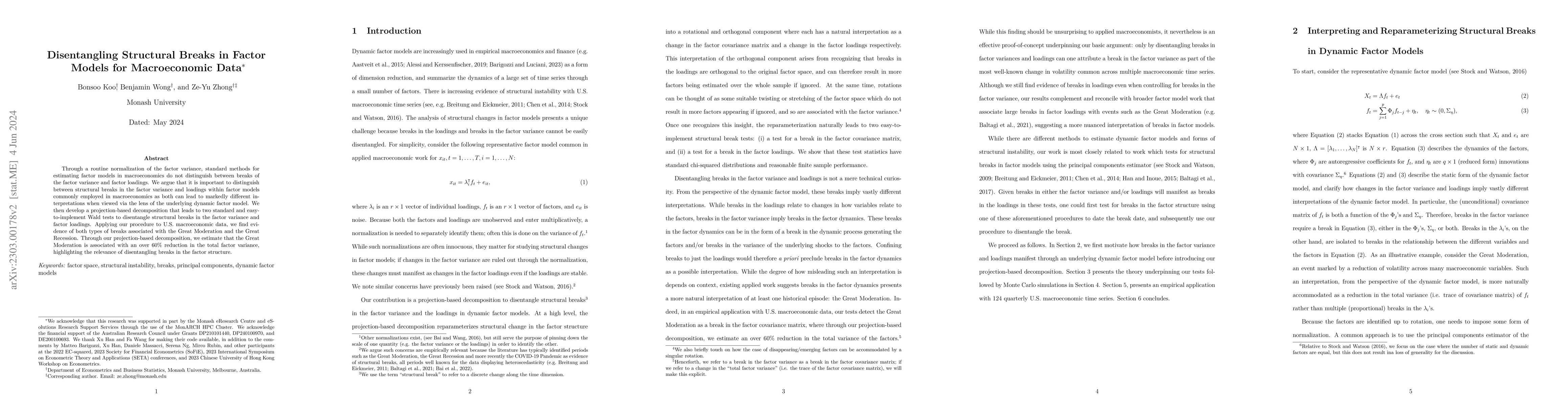 Thumbnail for Disentangling Structural Breaks in Factor Models for Macroeconomic Data