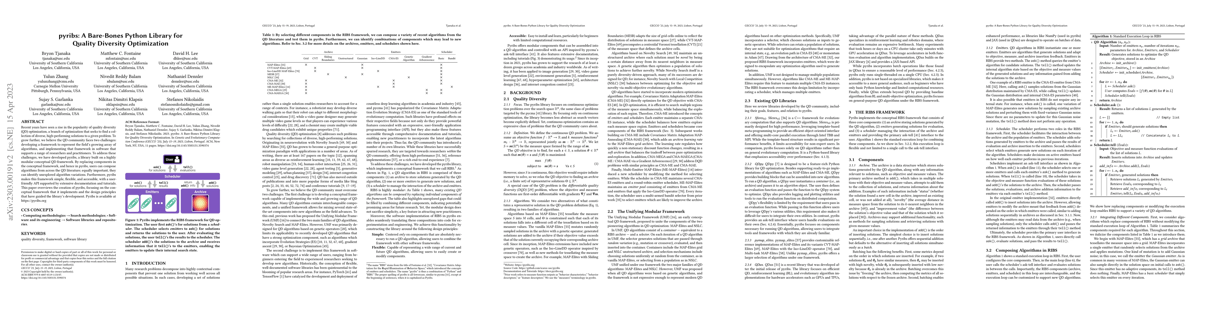 Thumbnail for pyribs: A Bare-Bones Python Library for Quality Diversity Optimization
