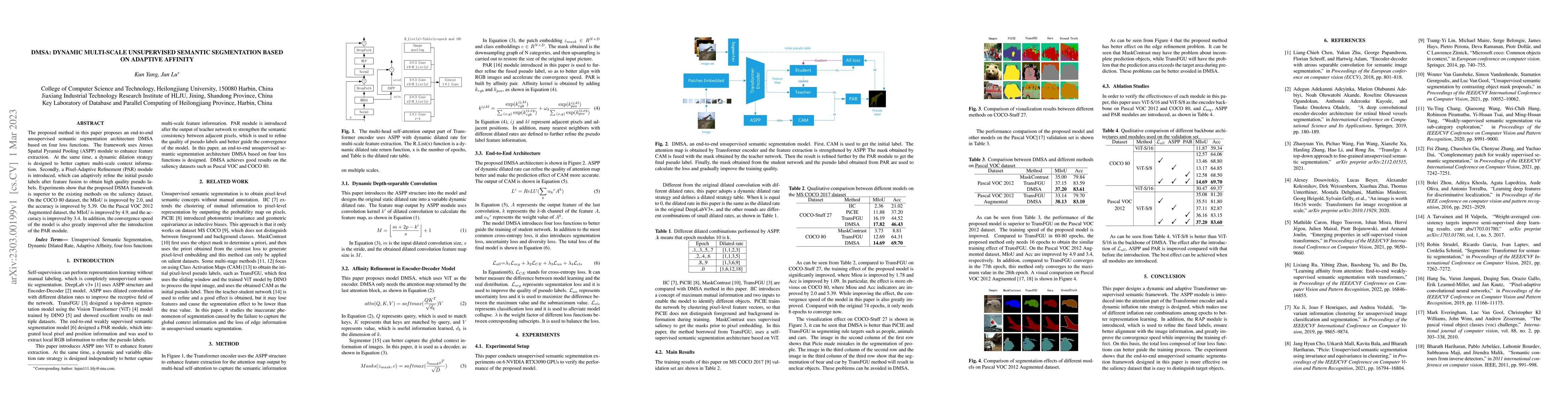 Thumbnail for DMSA: Dynamic Multi-scale Unsupervised Semantic Segmentation Based on
  Adaptive Affinity