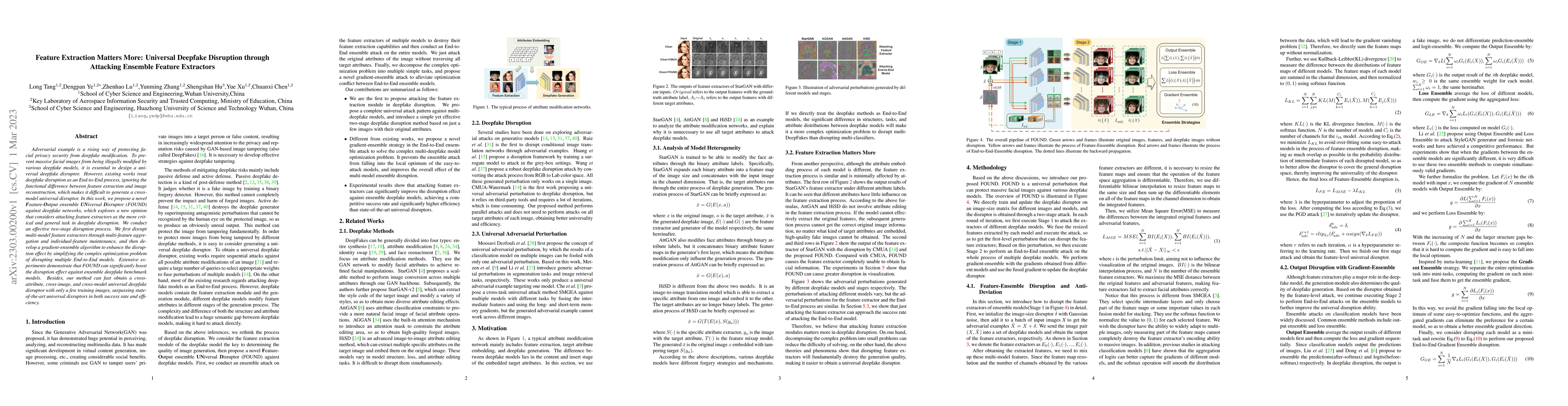 Thumbnail for Feature Extraction Matters More: Universal Deepfake Disruption through
  Attacking Ensemble Feature Extractors