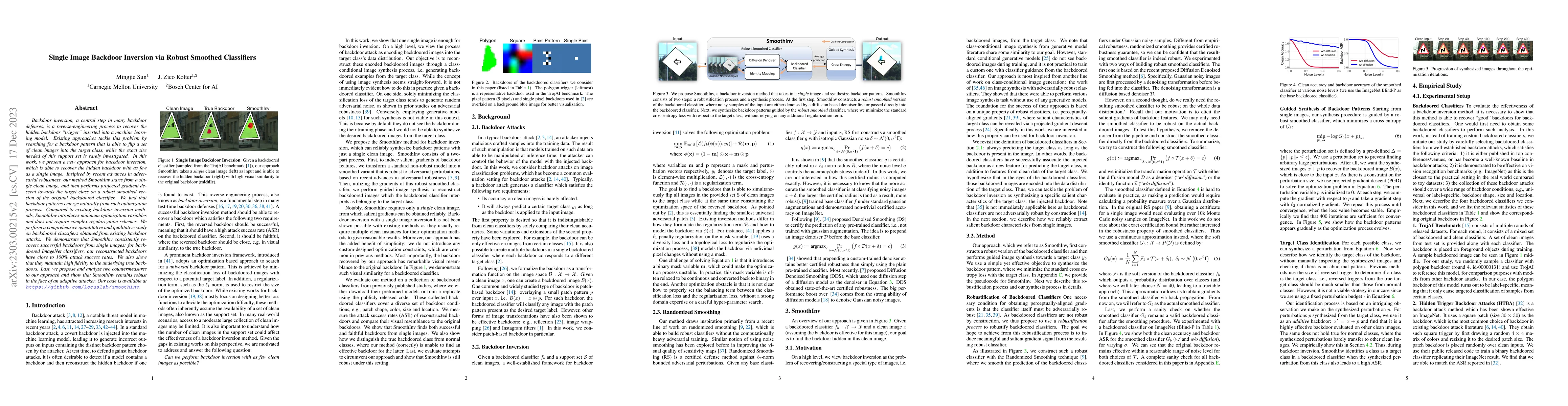 Thumbnail for Single Image Backdoor Inversion via Robust Smoothed Classifiers