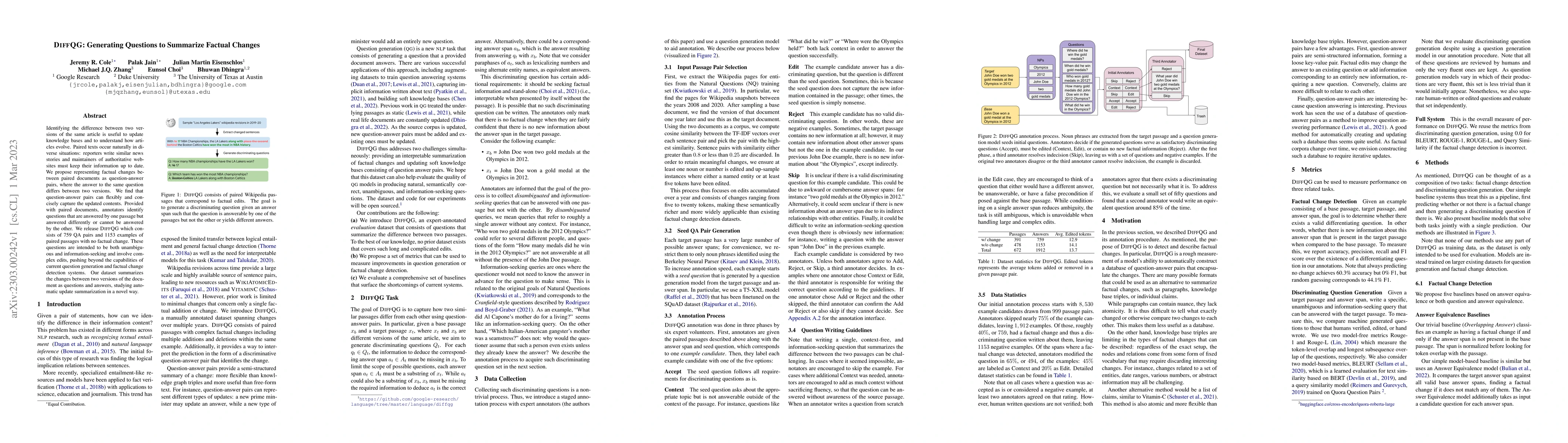 Thumbnail for DIFFQG: Generating Questions to Summarize Factual Changes