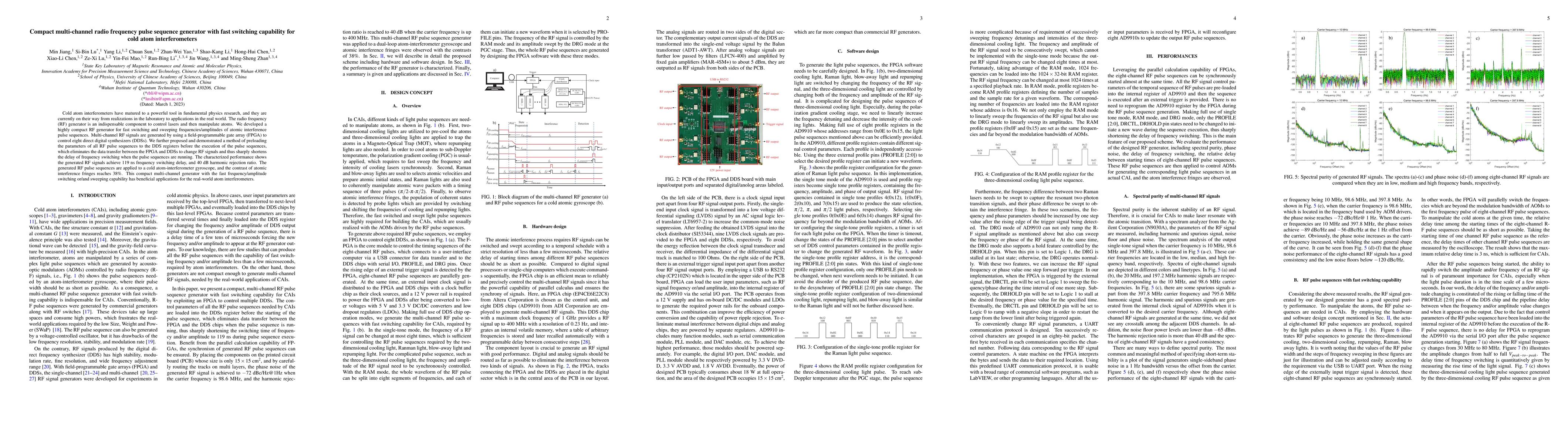 Thumbnail for Compact multi-channel radio frequency pulse sequence generator with fast
  switching capability for cold atom interferometers