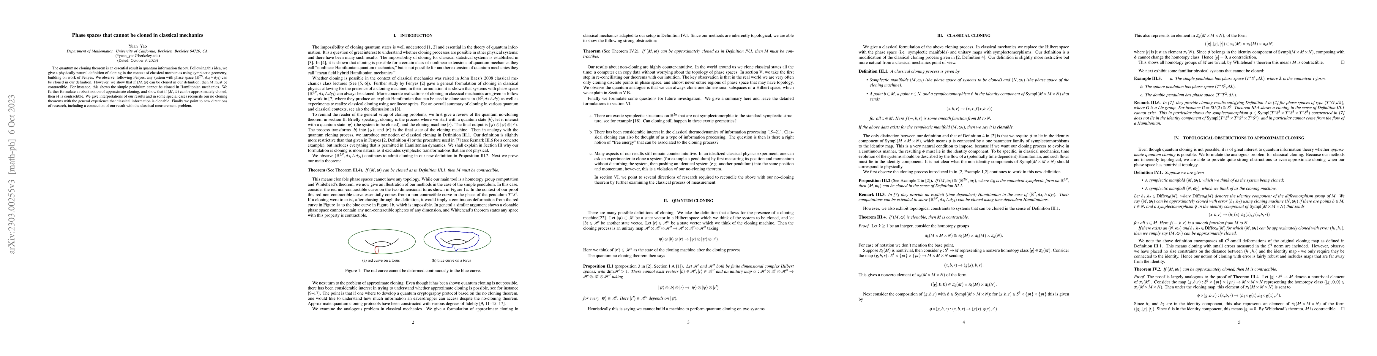 Thumbnail for Phase spaces that cannot be cloned in classical mechanics