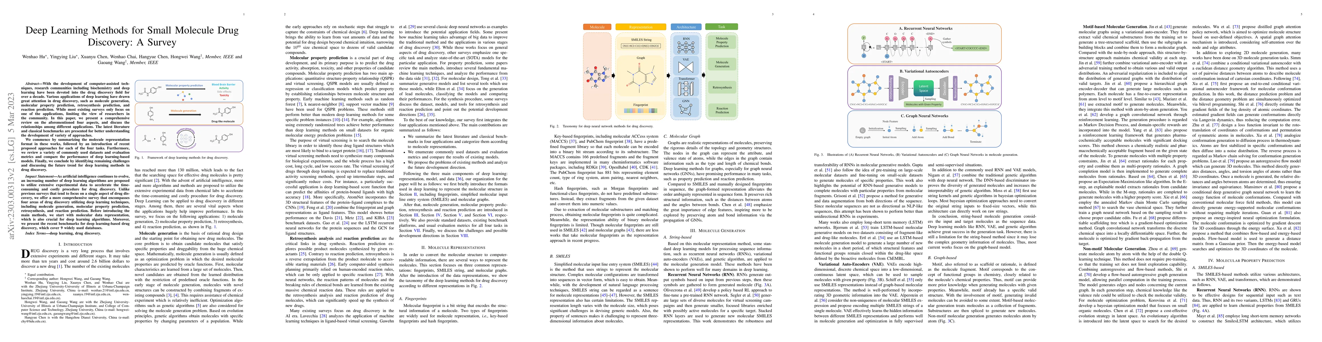 Thumbnail for Deep Learning Methods for Small Molecule Drug Discovery: A Survey