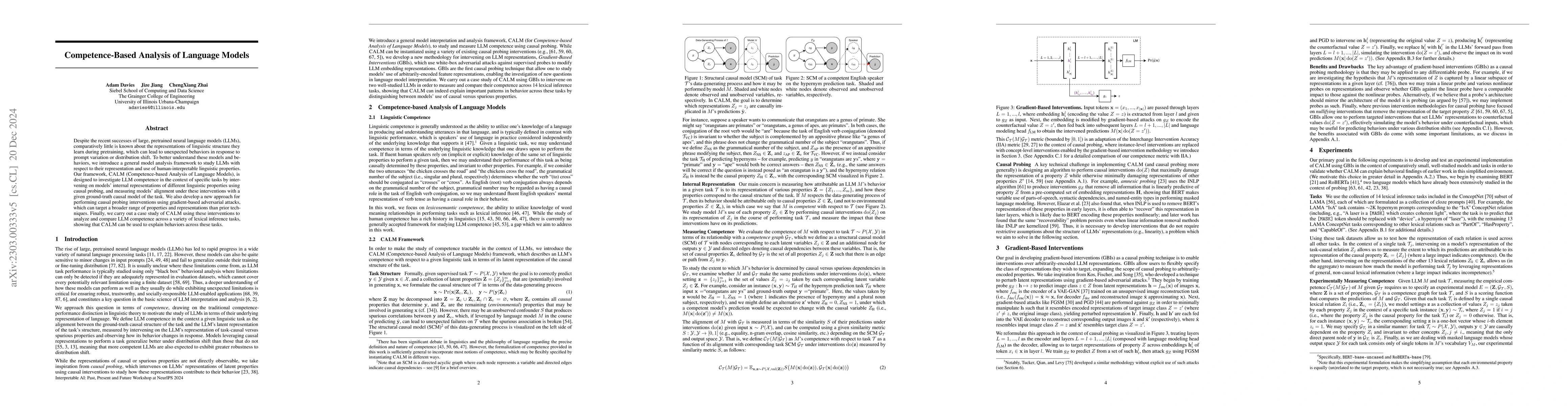 Thumbnail for Competence-Based Analysis of Language Models
