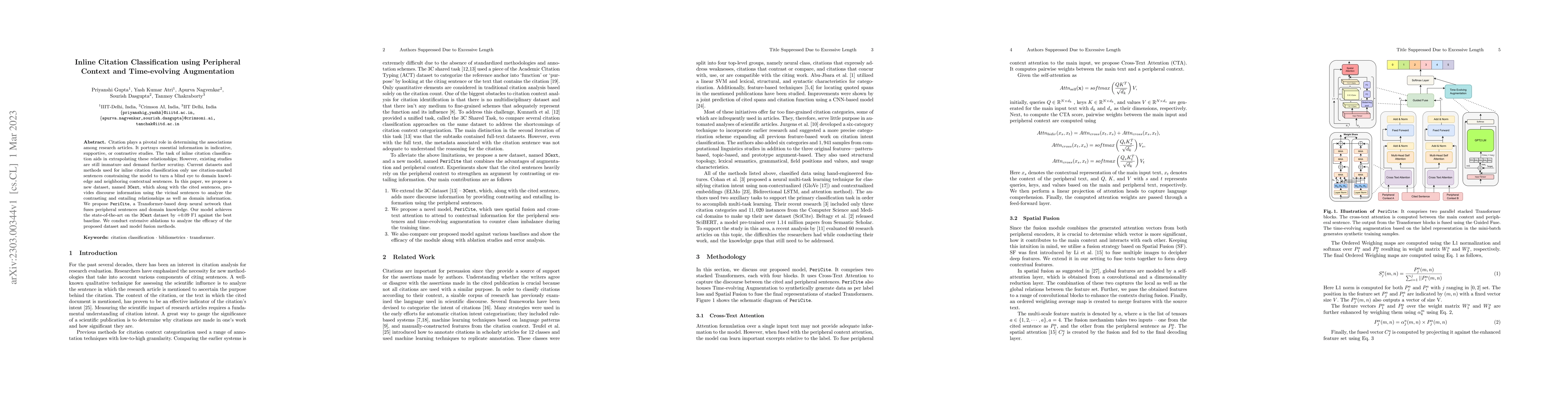 Thumbnail for Inline Citation Classification using Peripheral Context and
  Time-evolving Augmentation