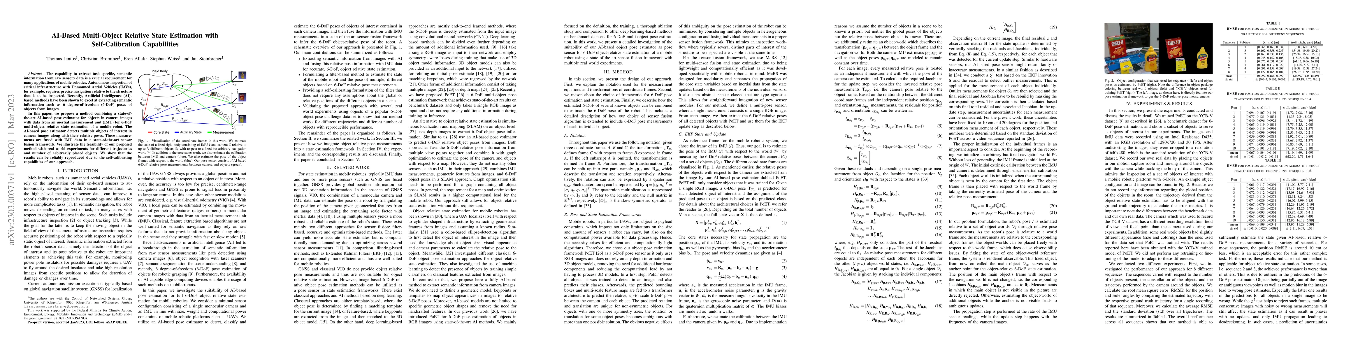 Thumbnail for AI-Based Multi-Object Relative State Estimation with Self-Calibration
  Capabilities