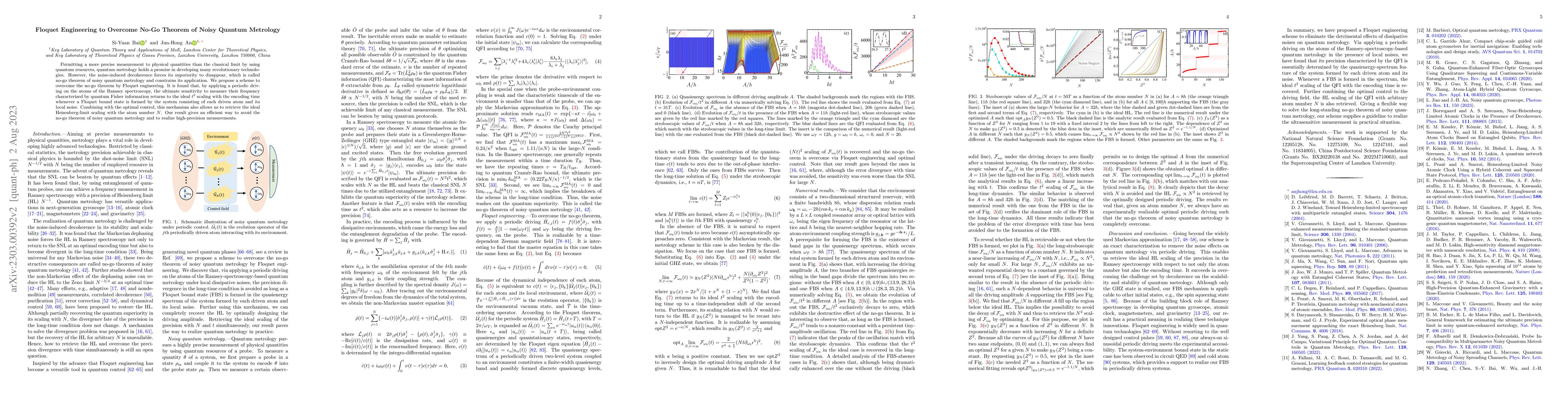 Thumbnail for Floquet Engineering to Overcome No-Go Theorem of Noisy Quantum Metrology