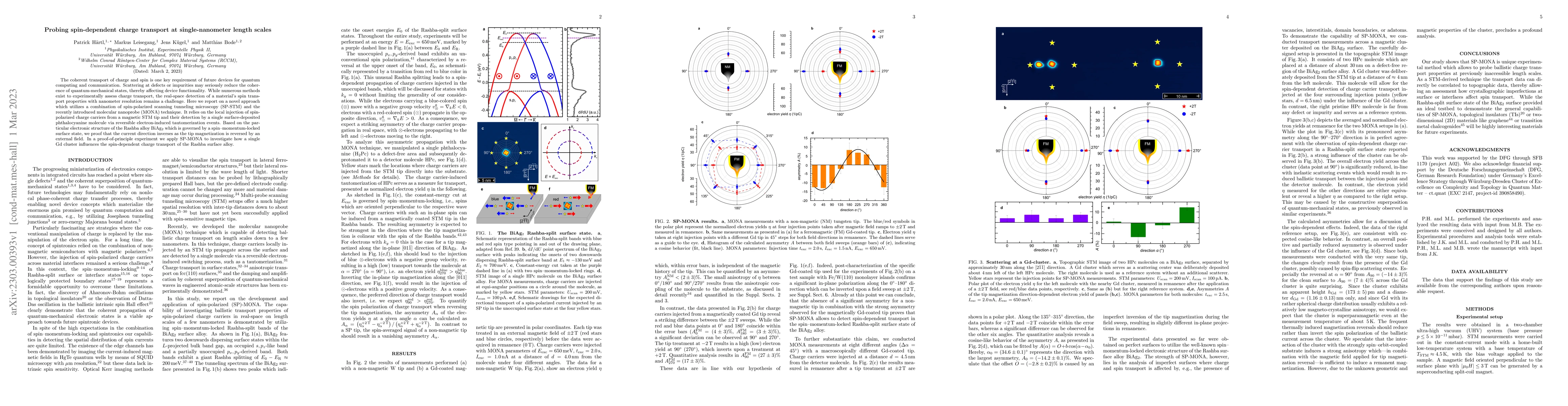 Thumbnail for Probing spin-dependent charge transport at single-nanometer length
  scales