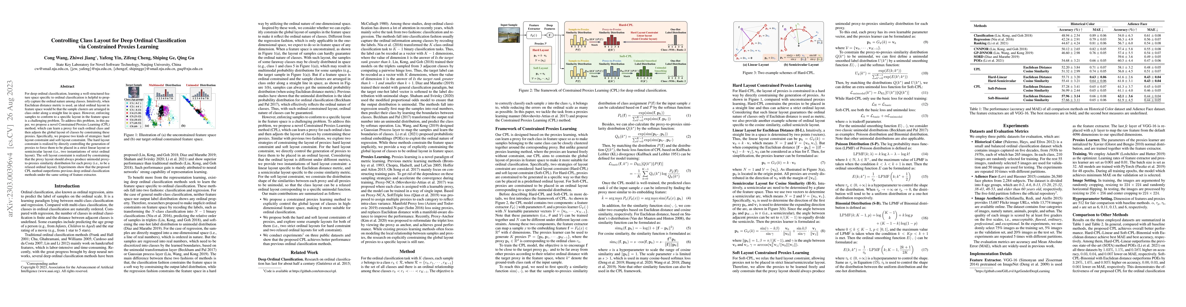 Thumbnail for Controlling Class Layout for Deep Ordinal Classification via Constrained
  Proxies Learning