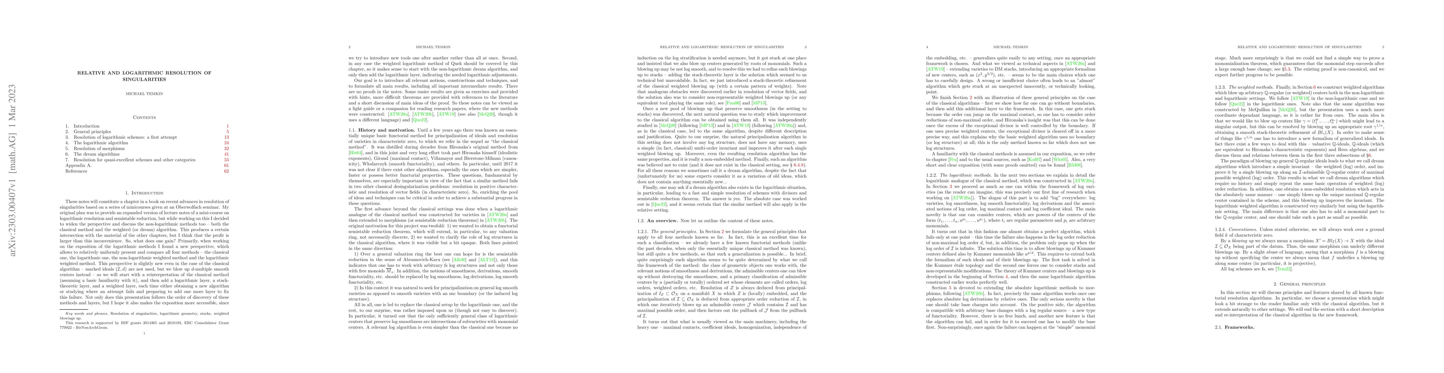 Thumbnail for Relative and logarithmic resolution of singularities