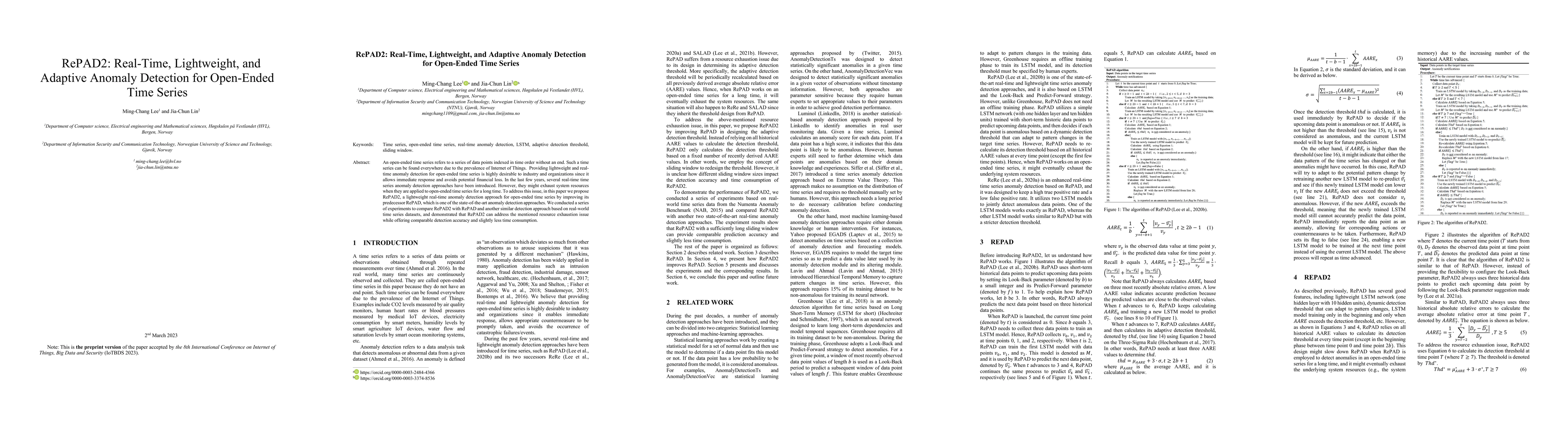 Thumbnail for RePAD2: Real-Time, Lightweight, and Adaptive Anomaly Detection for
  Open-Ended Time Series