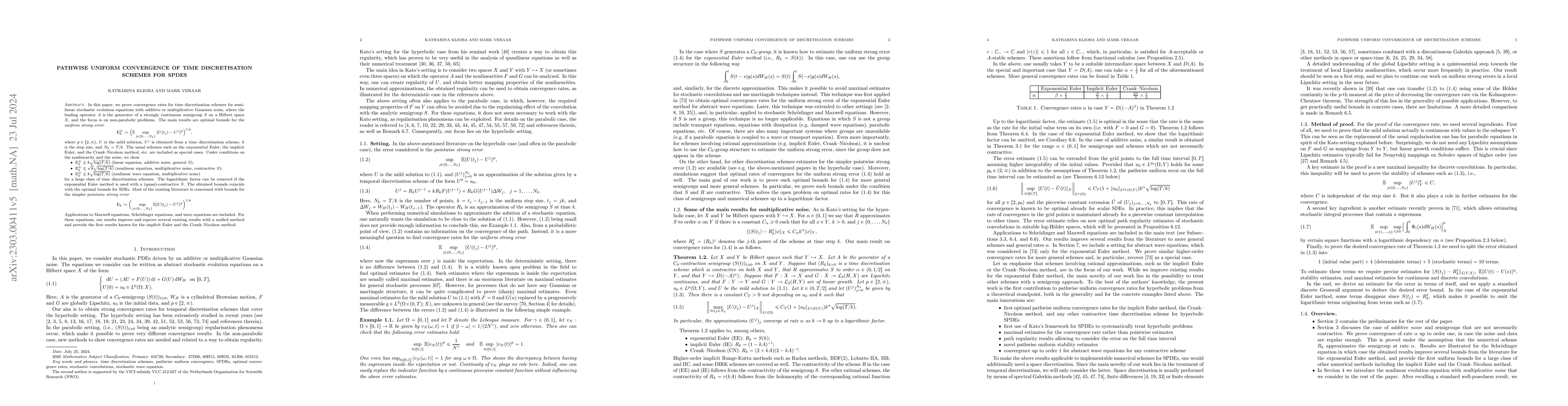 Thumbnail for Pathwise Uniform Convergence of Time Discretisation Schemes for SPDEs
