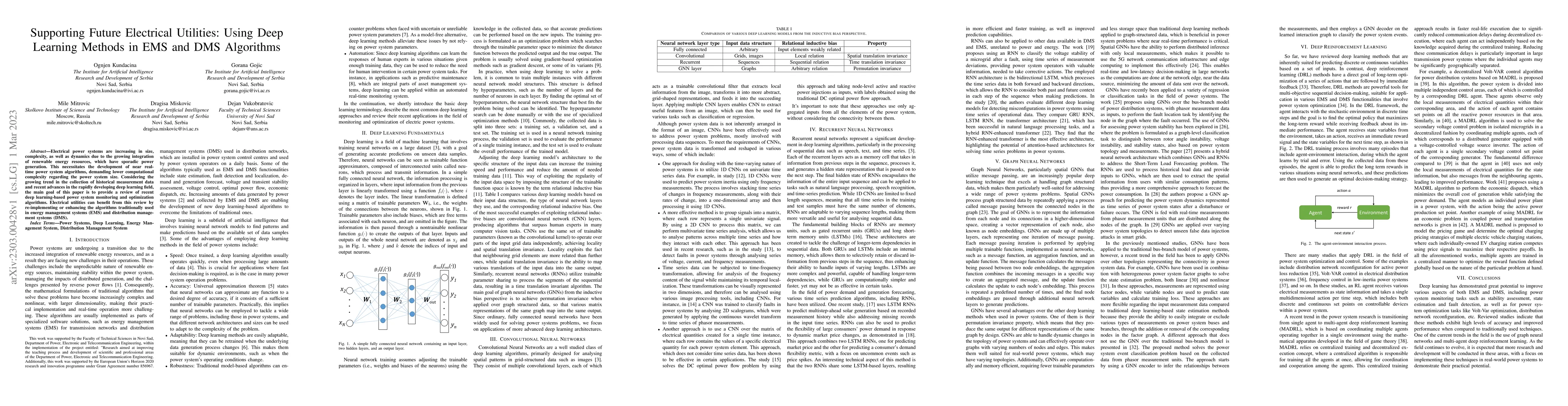 Thumbnail for Supporting Future Electrical Utilities: Using Deep Learning Methods in
  EMS and DMS Algorithms