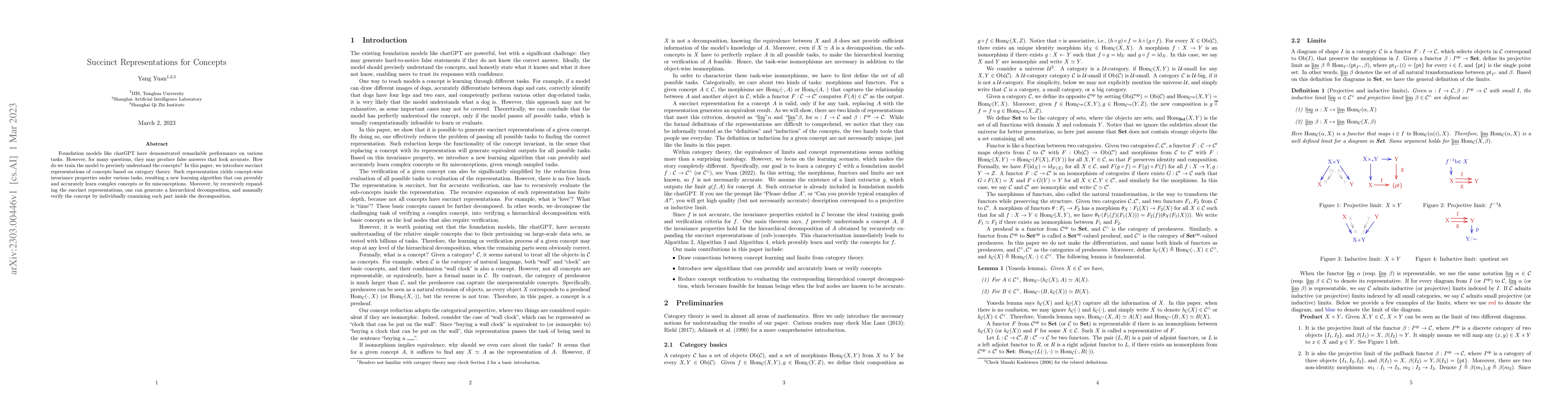 Thumbnail for Succinct Representations for Concepts