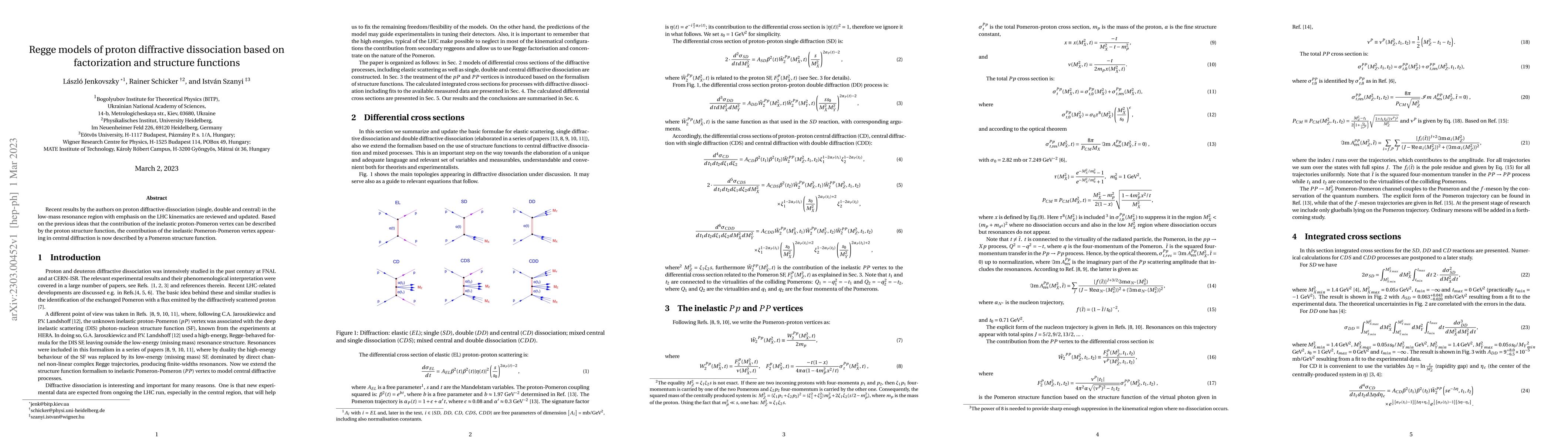 Thumbnail for Regge models of proton diffractive dissociation based on factorization
  and structure functions