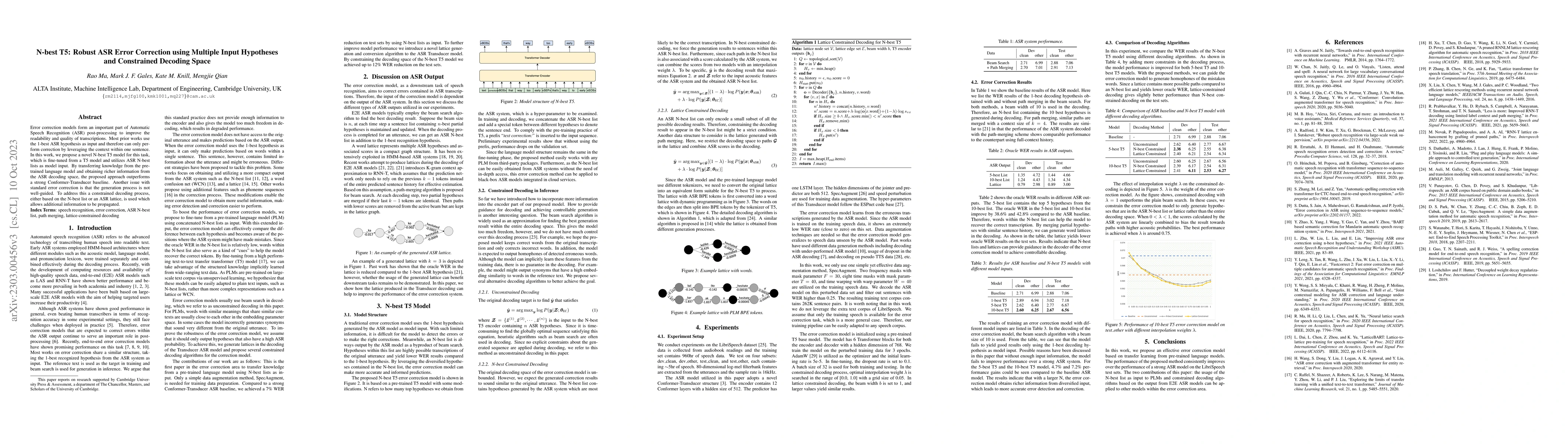 Thumbnail for N-best T5: Robust ASR Error Correction using Multiple Input Hypotheses
  and Constrained Decoding Space