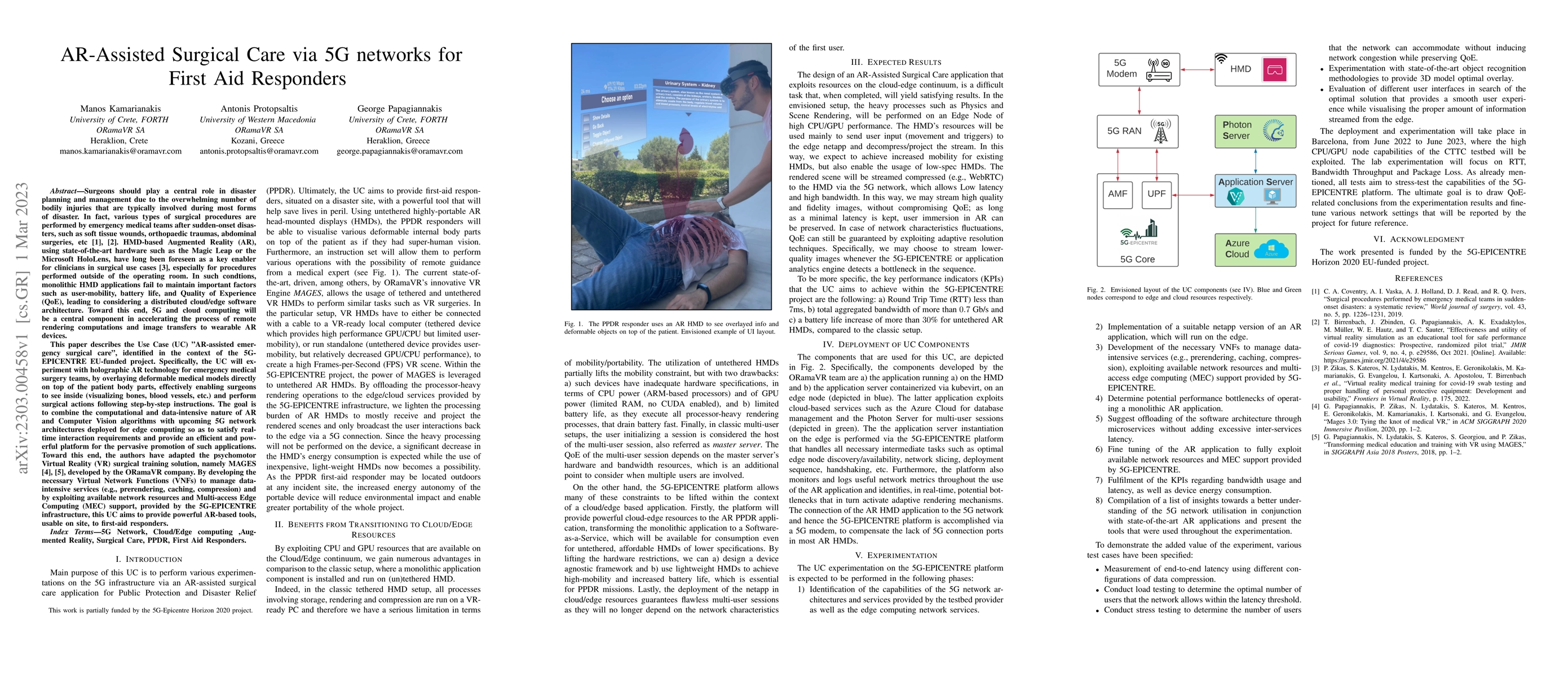 Thumbnail for AR-Assisted Surgical Care via 5G networks for First Aid Responders