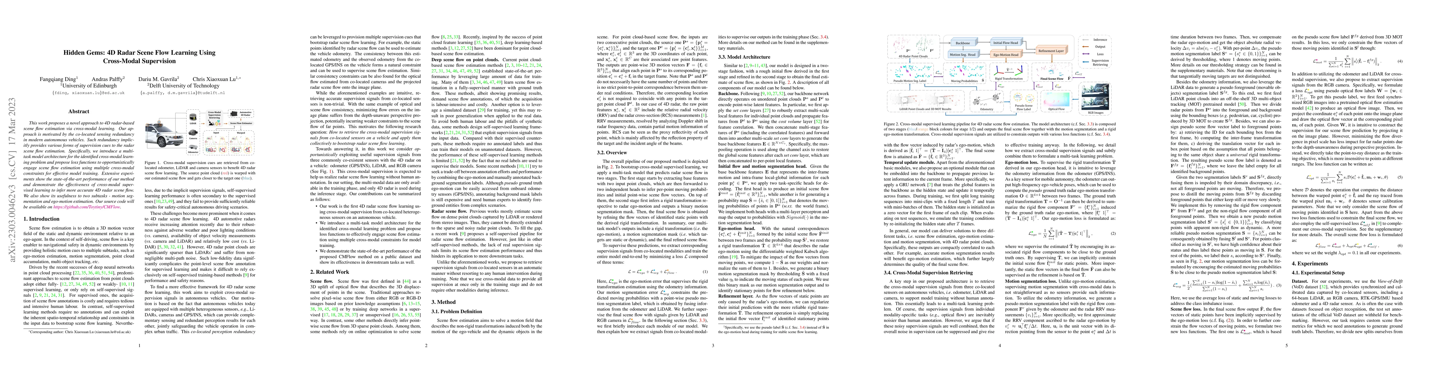 Thumbnail for Hidden Gems: 4D Radar Scene Flow Learning Using Cross-Modal Supervision