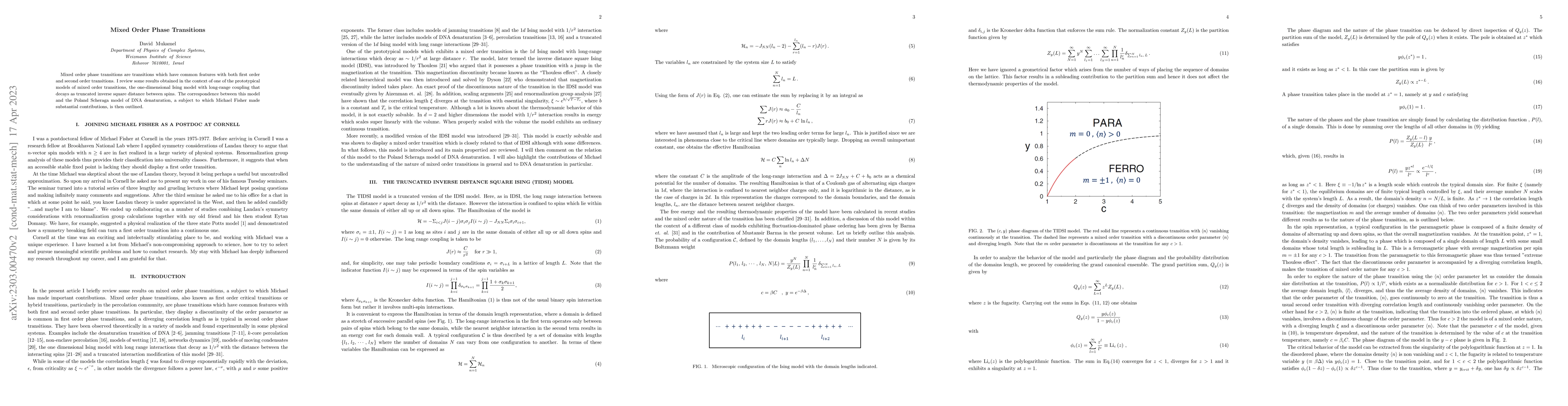 Thumbnail for Mixed Order Phase Transitions