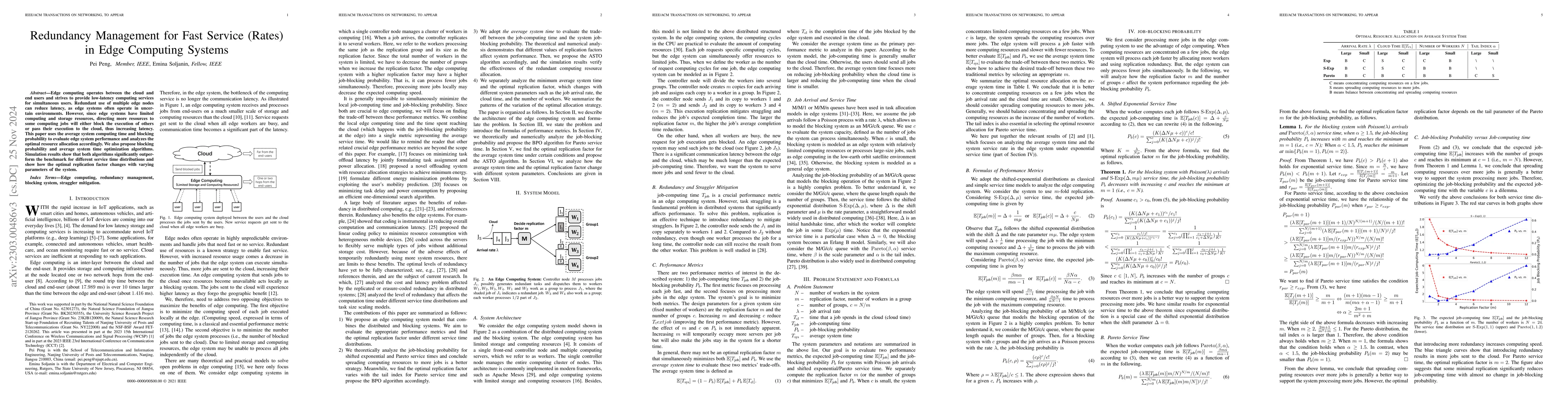 Thumbnail for Redundancy Management for Fast Service (Rates) in Edge Computing Systems