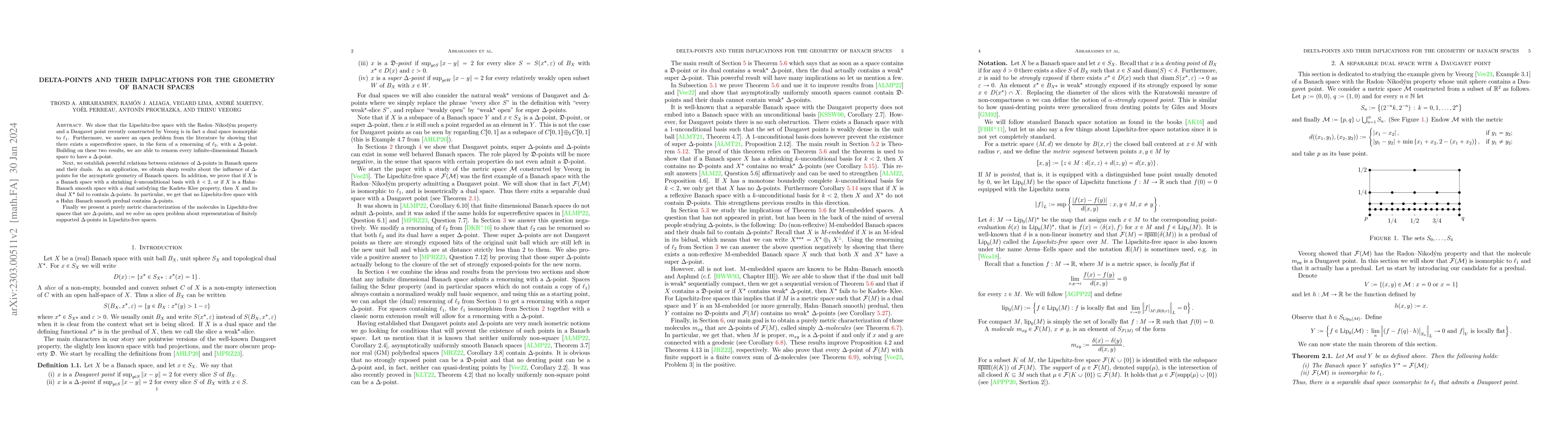 Thumbnail for Delta-points and their implications for the geometry of Banach spaces