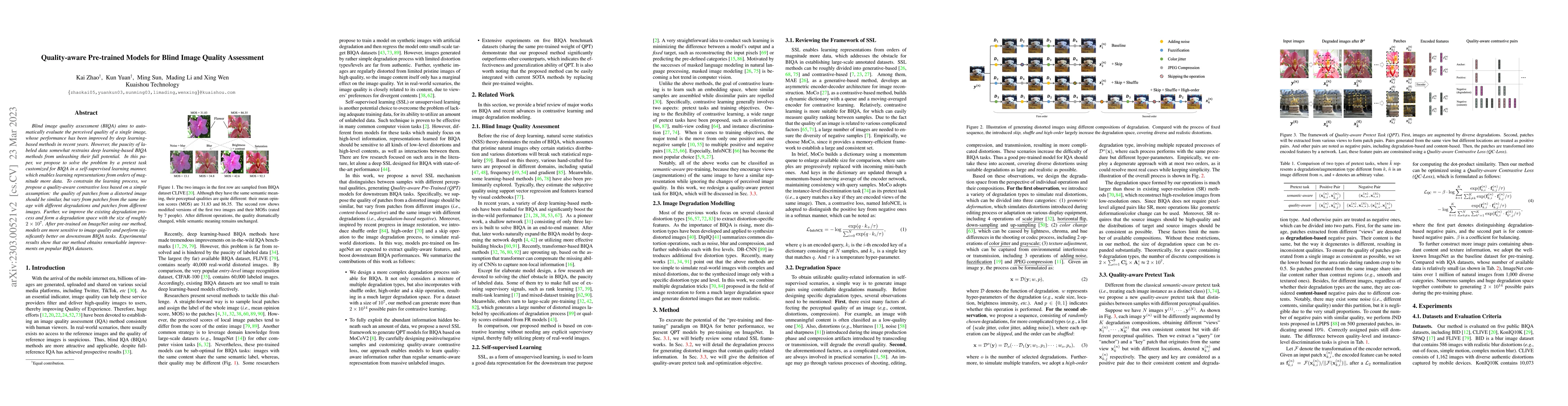 Thumbnail for Quality-aware Pre-trained Models for Blind Image Quality Assessment