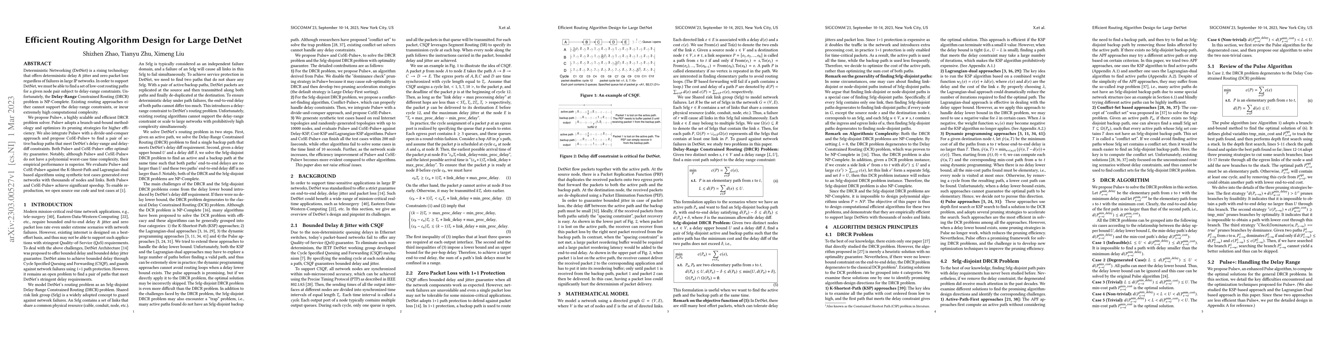 Thumbnail for Efficient Routing Algorithm Design for Large DetNet