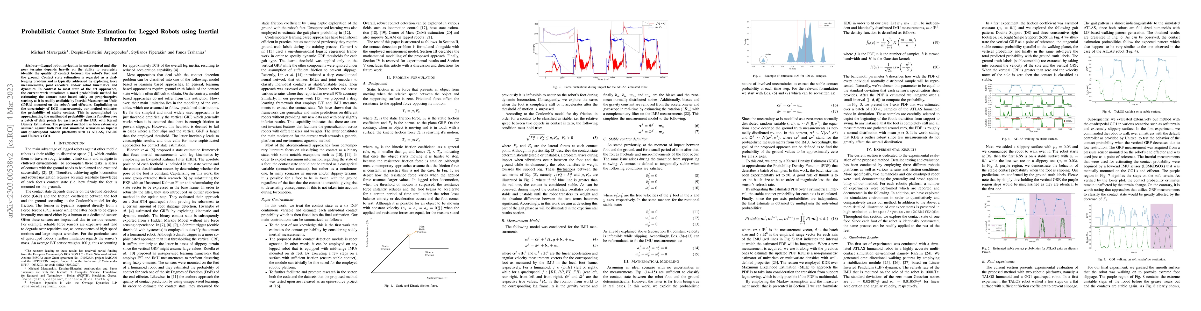 Thumbnail for Probabilistic Contact State Estimation for Legged Robots using Inertial
  Information