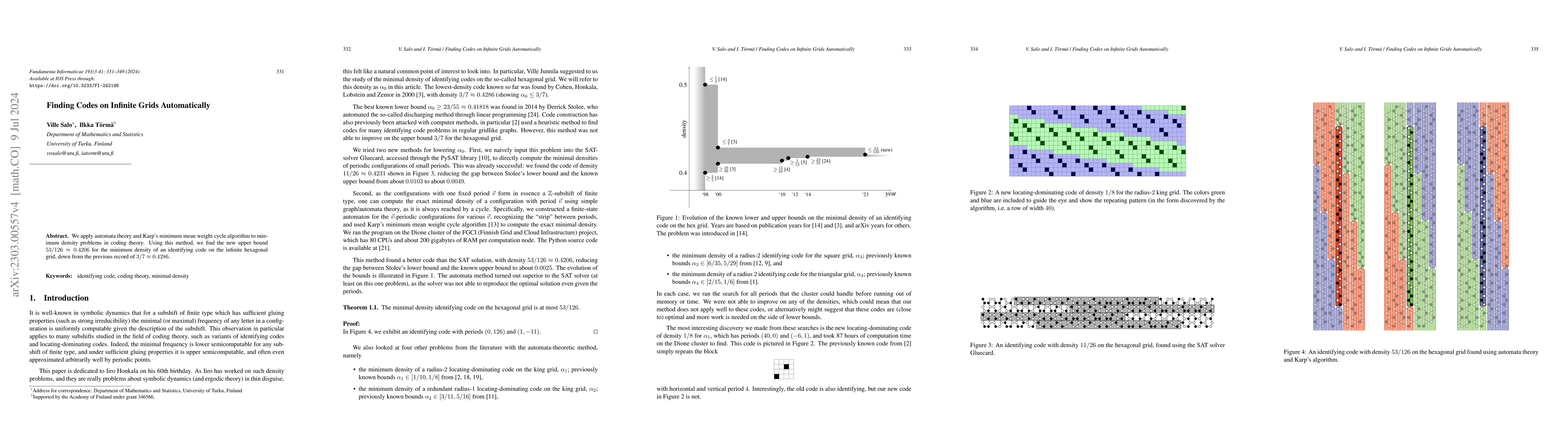 Thumbnail for Finding codes on infinite grids automatically