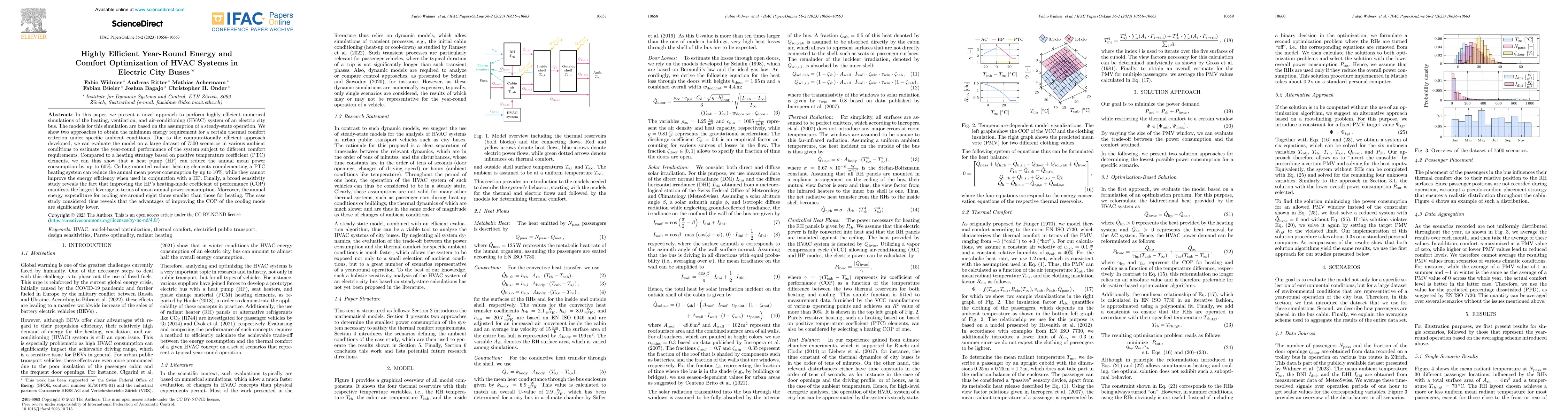 Thumbnail for Highly Efficient Year-Round Energy and Comfort Optimization of HVAC
  Systems in Electric City Buses