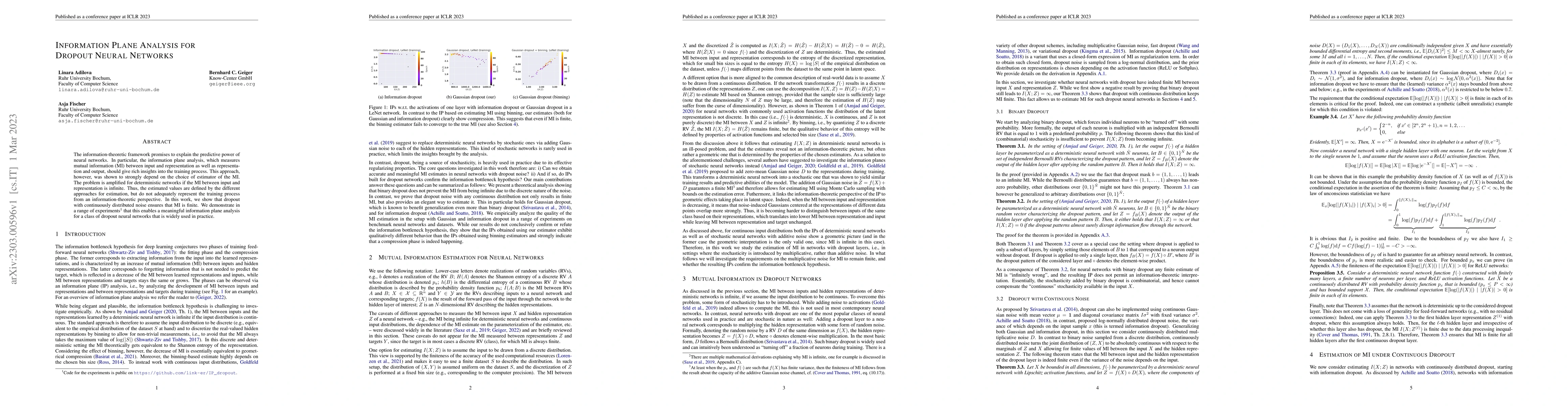 Thumbnail for Information Plane Analysis for Dropout Neural Networks