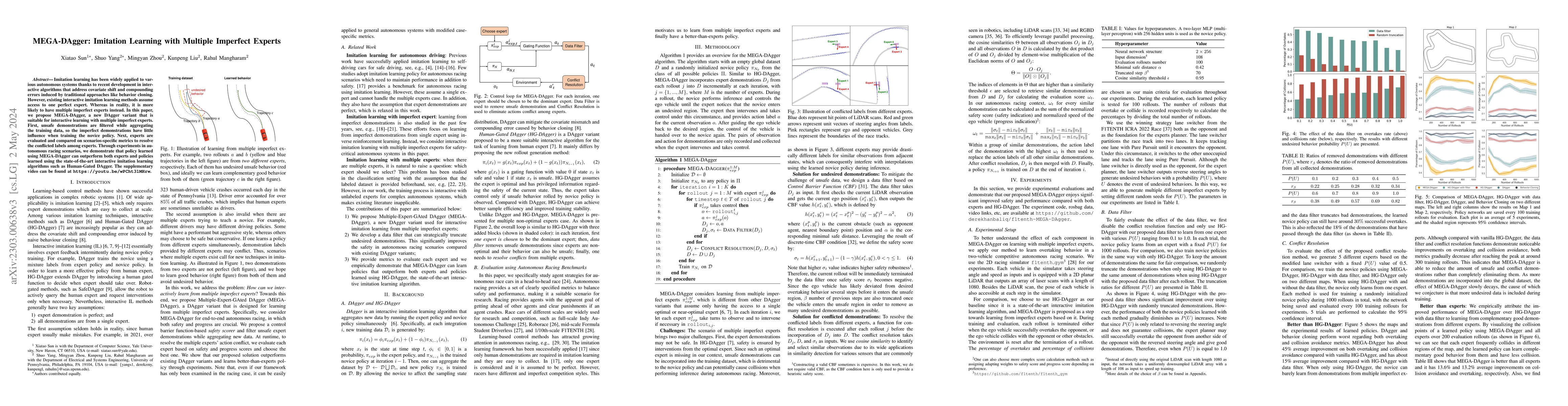 Thumbnail for MEGA-DAgger: Imitation Learning with Multiple Imperfect Experts
