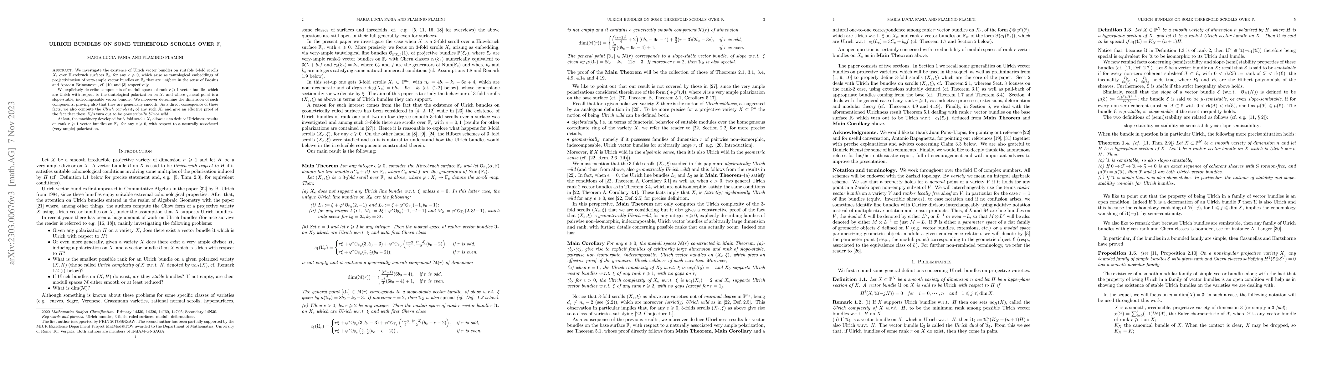 Thumbnail for Ulrich Bundles on some threefold scrolls over $\mathbb{F}_e$