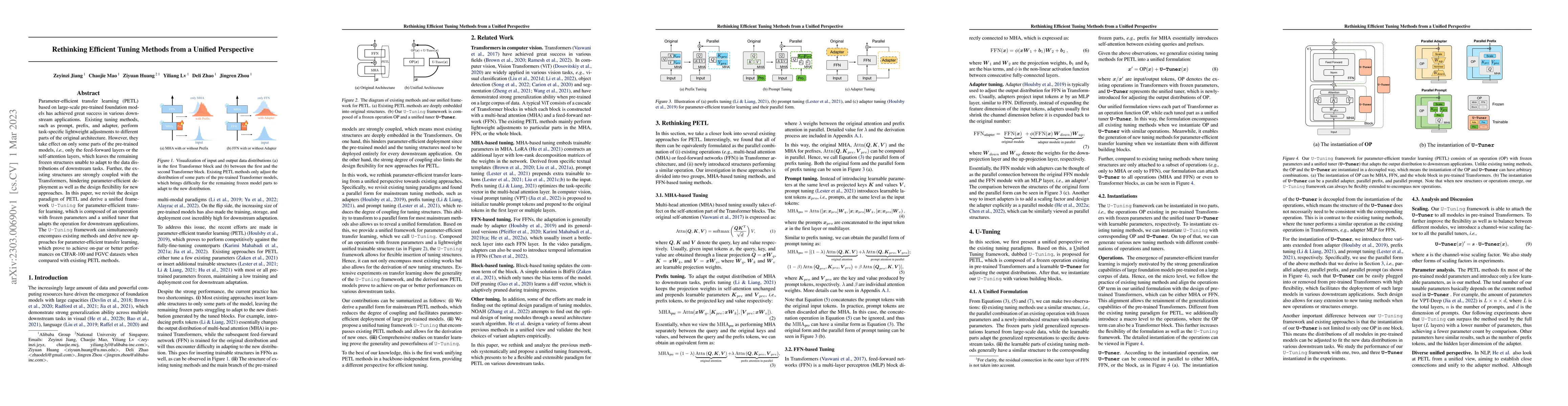 Thumbnail for Rethinking Efficient Tuning Methods from a Unified Perspective