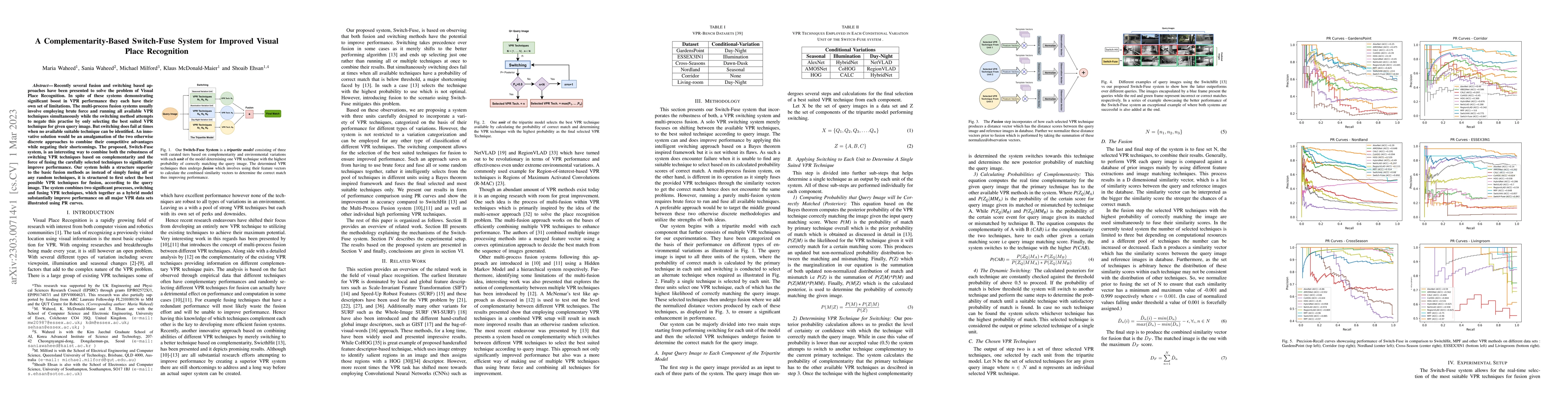 Thumbnail for A Complementarity-Based Switch-Fuse System for Improved Visual Place
  Recognition