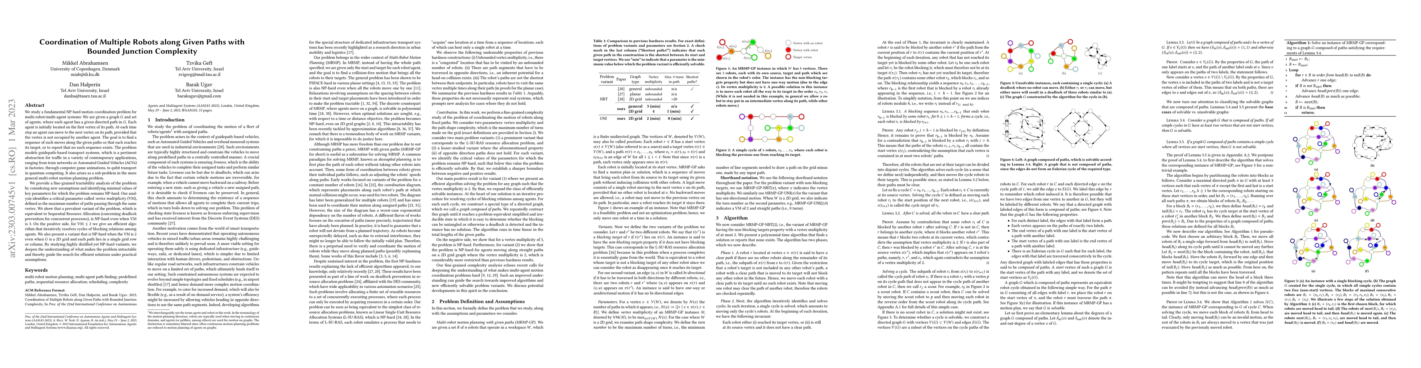 Thumbnail for Coordination of Multiple Robots along Given Paths with Bounded Junction
  Complexity