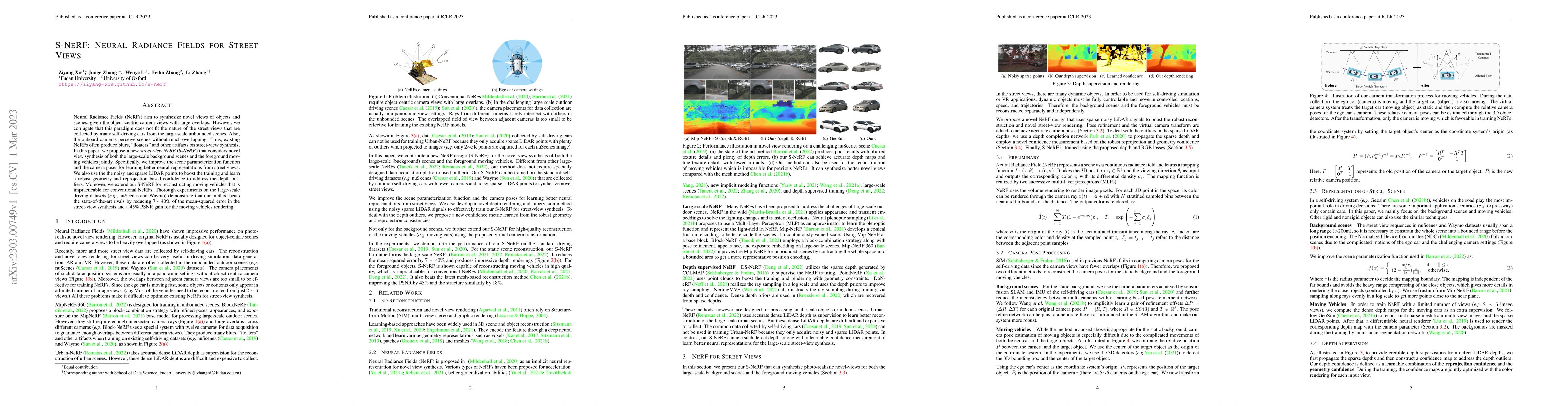Thumbnail for S-NeRF: Neural Radiance Fields for Street Views