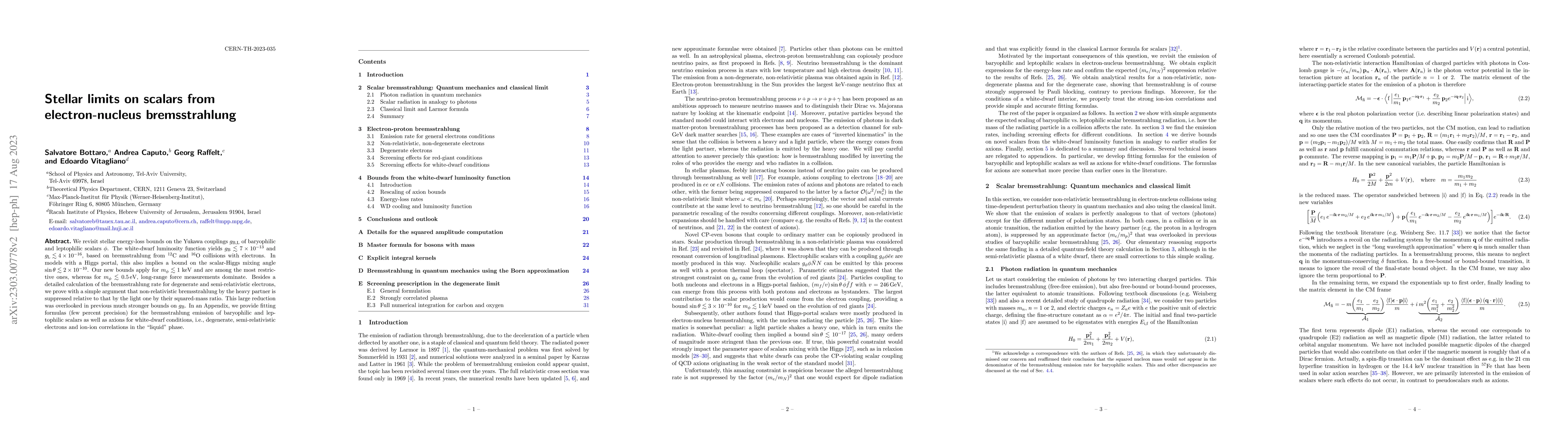 Thumbnail for Stellar limits on scalars from electron-nucleus bremsstrahlung