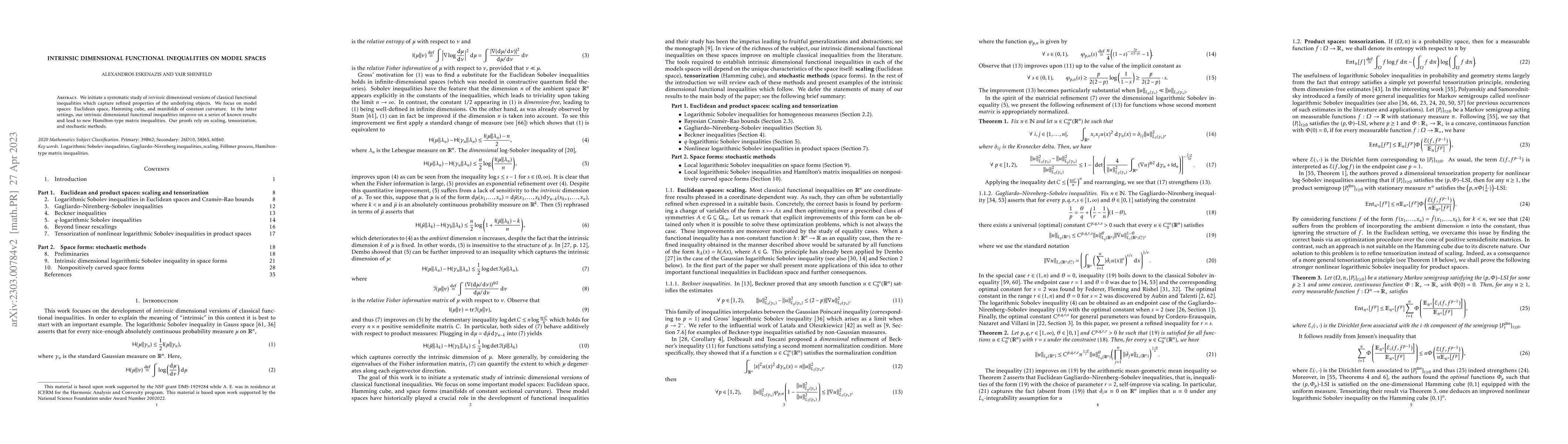 Thumbnail for Intrinsic dimensional functional inequalities on model spaces