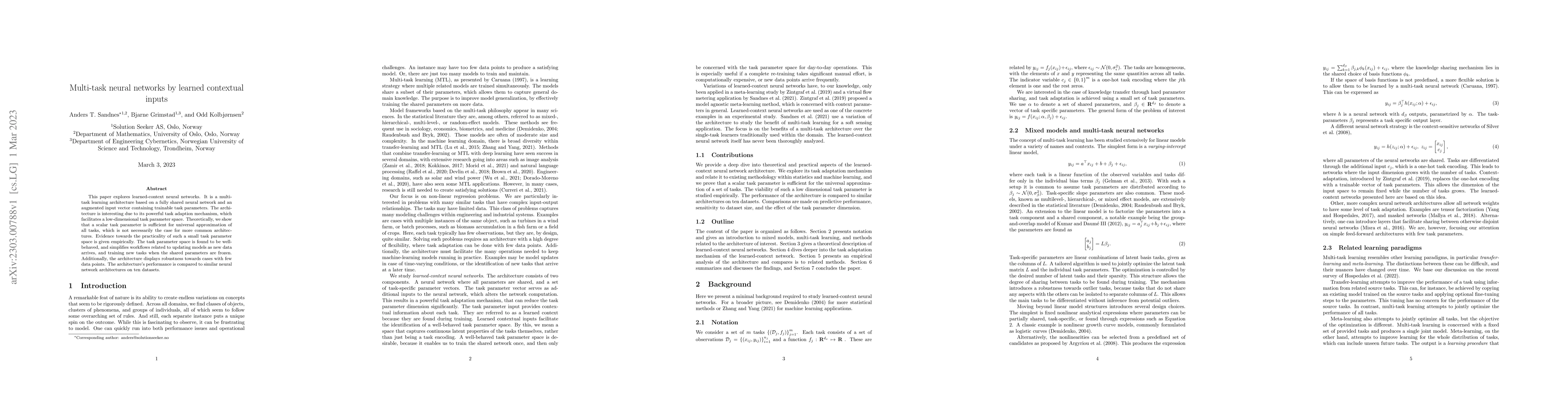 Thumbnail for Multi-task neural networks by learned contextual inputs