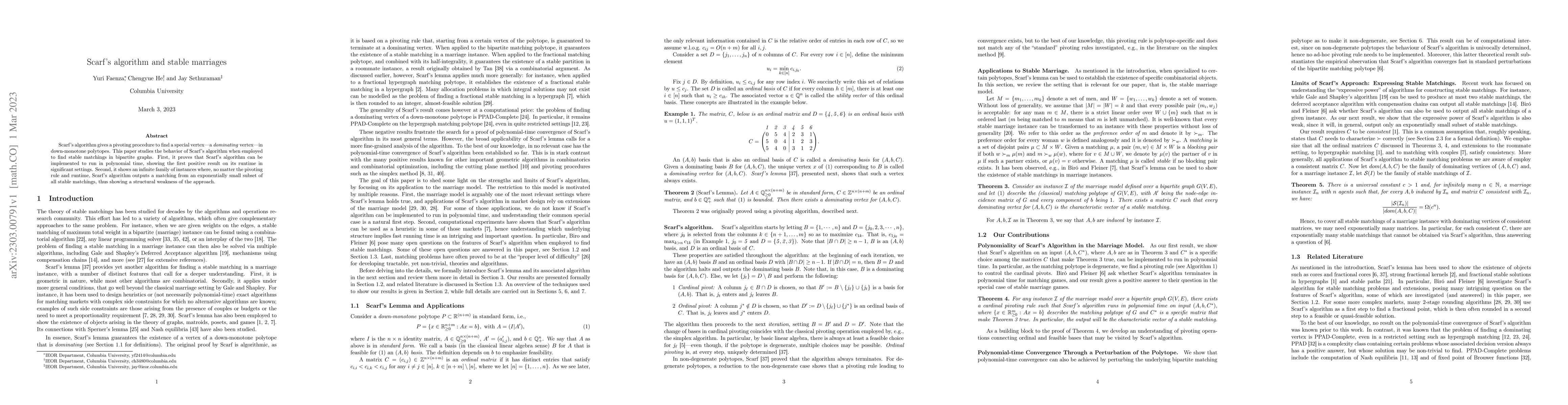 Thumbnail for Scarf's algorithm and stable marriages